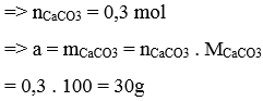 Khử 16 gam Fe2O3 bằng CO dư , sản phẩm khí thu được cho đi vào dung dịch  Ca(OH)2 dư thu được a gam (ảnh 2)