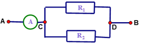 Cho mạch điện có sơ đồ  như hình bên . Hiệu điện thế UAB = 48V. Biết R1 = 16W, R2 = 24W. Khi mắc thêm (ảnh 1)