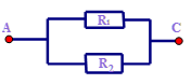 Cho hai điện trở R1 = R2 = 20  . Được mắc như sơ đồ Điện trở tương đương của đoạn mạch AC có giá trị là: (ảnh 1)