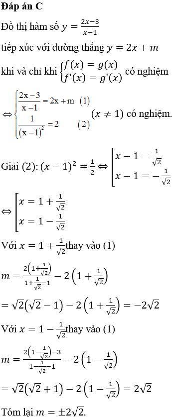 Hàm số tiếp xúc: \