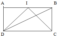 Cho hình chữ nhật ABCD (như hình vẽ); I là điểm chia AB thành 2 phần bằng nhau. Nối DI và IC; (ảnh 1)