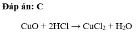 Oxit tác dụng với axit clohiđric là SO2  CO2 CuO CO   (ảnh 1)