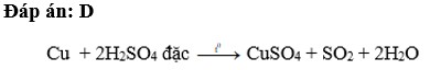 Từ Cu và hoá chất nào dưới đây để thu được CuSO4  Al2(SO4)3   H2SO4 loãng  H2SO4 đặc, nóng (ảnh 1)