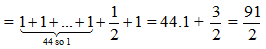 Tính giá trị biểu thức A = (sin 1 độ)^2+ (sin 2 độ)^2+...+ (sin 88 độ)^2+9 sin 89 độ)^2+ ( sin 90 độ) ^2 (ảnh 3)