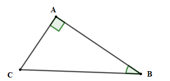 Cho tam giác ABC vuông tại A có BC = a, AC = b, góc ABC=50 độ Chọn khẳng định đúng. A. b = c.sin 50 độ (ảnh 1)