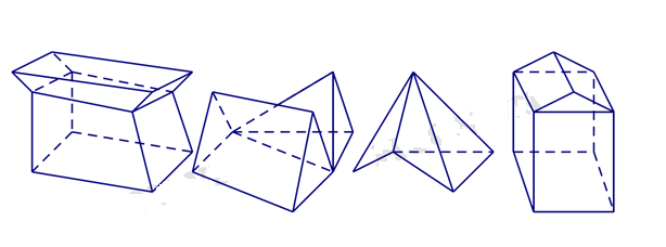 Số hình đa diện lồi trong các hình dưới đây là 3 (ảnh 1)