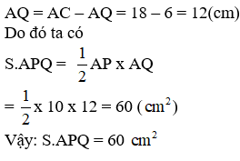 Cho hình tam giác ABC có góc A là góc vuông. AB = 15cm; AC = 18cm P là một điểm nằm trên cạnh AB s (ảnh 2)