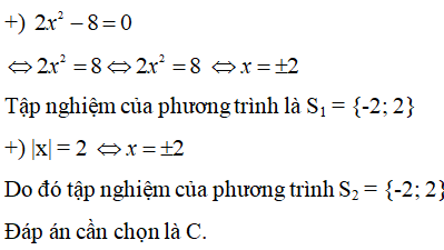 Hai phương trình nào sau đây là hai phương trình tương đương  A. x – 2 =4 và x + 1 = 2 (ảnh 1)