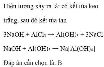 Phản ứng giữa NaOH và AlCl3