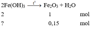Nhiệt phân hoàn toàn x gam Fe(OH)3 đến khối lượng không đổi thu được 24 gam chất rắn. Giá trị bằng số của x là: (ảnh 2)