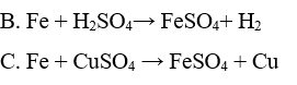 Thí nghiệm tạo ra muối sắt (III) sunfat là sắt phản ứng với dung dịch H2SO4 đặc, nóng B. sắt phản ứng với dung dịch  H2SO4loãng. (ảnh 1)