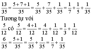 Hãy Viết Các Phân Số Sau Dưới Dạng Tổng Các Phân Số Có Tử Số Là 1, Mẫu Số  Khác Nhau