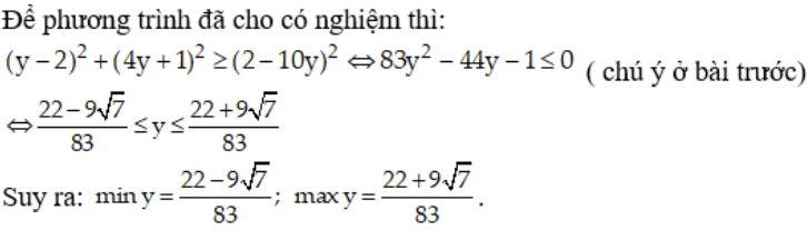 Tìm GTLN; GTNN của hàm số: y = 2sin^2 3x + 4sin3xcos3x + 1 / sin6x + 4cos6x + 10: A.miny=(22-9 căn 7)/83 (ảnh 3)