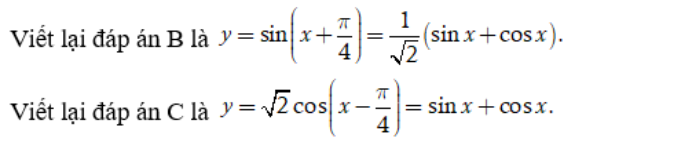Trong các hàm số sau, hàm số nào có đồ thị đối xứng qua gốc tọa độ? y = 1 / sin^3x B.y=sin(x+pi/4) C.y=căn 2 cos(x-pi/4) (ảnh 1)