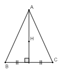 Cho hai điểm B và C cố định. Lấy A là điểm bất kì sao cho tam giác ABC cân tại A (ảnh 1)