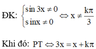 Phương trình cot3x = cotx có mấy nghiệm thuộc (0;10 pi): A.9 B.20 C.19 D.10 (ảnh 2)