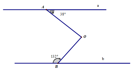 Cho hình vẽ bên: a) Vì sao a//b? b) Tính số đo của góc A1; A4