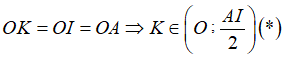 Cho tam giác cân ABC tại A; đường cao AH và BK cắt nhau tại I Khi đó đường thẳng nào sau đây (ảnh 1)