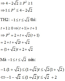 Phương trình căn bậc hai của 1 + sinx + căn bậc hai của 1 + cosx = m có nghiệm khi và chỉ khi: A.căn 2 bé hơn bằng m bé hơn bằng 2 (ảnh 4)