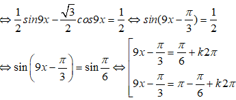 Tìm nghiệm dương nhỏ nhất x0 của 3sin3x - căn bậc hai của 3 cos9x =1+4sin^3 3x. A.x^0 =pi/2 B.x^0=pi/18 (ảnh 3)