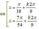 Tìm nghiệm dương nhỏ nhất x0 của 3sin3x - căn bậc hai của 3 cos9x =1+4sin^3 3x. A.x^0 =pi/2 B.x^0=pi/18 (ảnh 4)