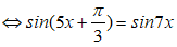 Số nghiệm của phương trình sin5x + căn bậc hai của 3 cos5x=2 sin7x trên khoảng (0;pi/2) là? A.2 B.1 C.3 D.4 (ảnh 2)