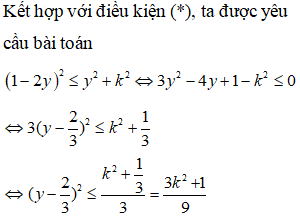 Tìm k để giá trị nhỏ nhất của hàm số y = k sinx +1 / cosx +2 lớn hơn -1 : A. giá trị tuyệt đối của k < căn bậc hai của 2 (ảnh 3)