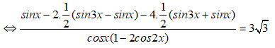 Phương trình tanx + tan(x +pi/3) +tan(x + 2 pi/3) =3 căn bậc hai của 3 tương đương: A.cotx=căn bậc hai của 3 (ảnh 4)