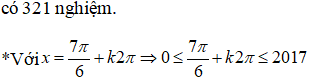Số nghiệm thuộc đoạn [0;2017] của phương trình ((căn bậc hai của 1 +cosx) +(căn bậc hai của 1- cosx))/sinx=4cosx là (ảnh 10)