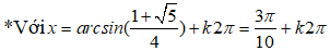 Số nghiệm thuộc đoạn [0;2017] của phương trình ((căn bậc hai của 1 +cosx) +(căn bậc hai của 1- cosx))/sinx=4cosx là (ảnh 8)