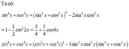 Cho phương trình: 4(sin^4 x +cos^4 x) - 8 (sin^6 x +cosx^6 x) -4sin^2 4x=m trong đó có m là tham số. Để phương trình là vô nghiệm (ảnh 1)