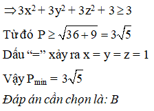 Với x; y; z là các số thực thỏa mãn x + y + z + xy + yz + zx = 6  P= căn(4+x^4) (ảnh 3)