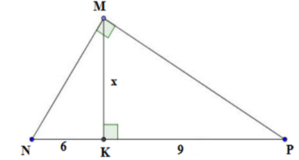 Tính giá trị của x trên hình vẽ: A. 2 căn 6 B. căn 6  C. 3 căn 6  D. 27 (ảnh 1)