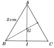 Cho tam giác đều ABC cạnh bằng 2cm. Tính bán kính R của đường tròn ngoại tiếp tam giác ABC (ảnh 1)