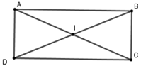 Cho hình chữ nhật ABCD có AB = 12cm, BC = 5cm. Tính bán kính đường tròn đi qua bốn đỉnh A, B, C, D (ảnh 1)