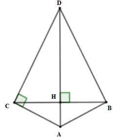 Cho tam giác ABC cân tại A, đường cao AH = 2cm, BC = 8cm. Đường vuông góc với AC tại C (ảnh 1)