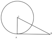 Cho tam giác ABC có AC = 3cm, AB = 4cm; BC = 5cm. Vẽ đường tròn (C; CA). Khẳng định nào sau đây là đúng? (ảnh 1)