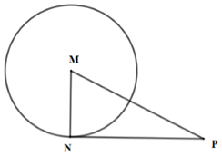 Cho tam giác MNP có MN = 5cm; NP = 12cm; MP = 13cm. Vẽ đường tròn (M; NM). Khẳng định nào  (ảnh 1)