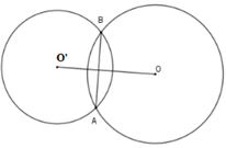 Cho hai đường tròn (O; R) và (O’; r) với R > r cắt nhau tại hai điểm phân biệt và OO’ = d. Chọn khẳng định đúng (ảnh 1)