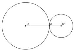 Cho đoạn OO’ và điểm A nằm trên đoạn OO’ sao cho OA = 2O’A. Đường tròn (O) bán kính OA (ảnh 1)