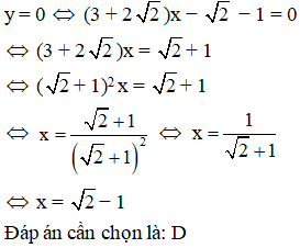 Cho hàm số y = (3 + căn bậc hai của 2 )x - căn bậc hai của 2 -1 (ảnh 1)