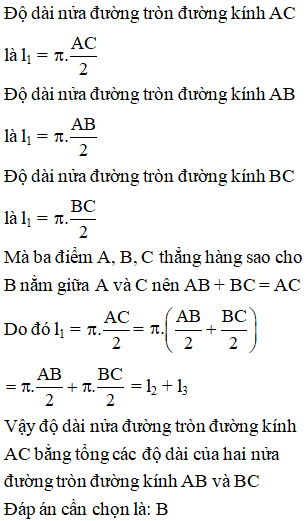 Cho ba điểm A, B, C thẳng hàng sao cho B nằm giữa A và C. Chọn khẳng định nào sau đây đúng? (ảnh 1)