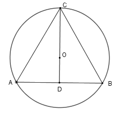 Chu vi đường tròn ngoại tiếp tam giác đều cạnh 3 (cm) là  A. (4pi a căn 3)/ 3 ( cm) (ảnh 1)