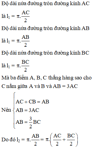 Cho ba điểm A, B, C thẳng hàng sao cho C nằm giữa A và B, đồng thời AB = 3AC. Chọn khẳng định nào sau đây sai? (ảnh 1)