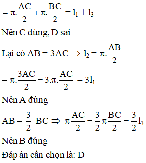 Cho ba điểm A, B, C thẳng hàng sao cho C nằm giữa A và B, đồng thời AB = 3AC. Chọn khẳng định nào sau đây sai? (ảnh 2)
