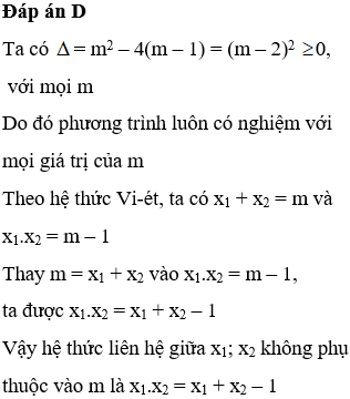Cho phương trình 2x^2 + 2mx + m^2 – 2 = 0, với m là tham số. Gọi x1, x2 là hai nghiệm của phương trình. (ảnh 1)