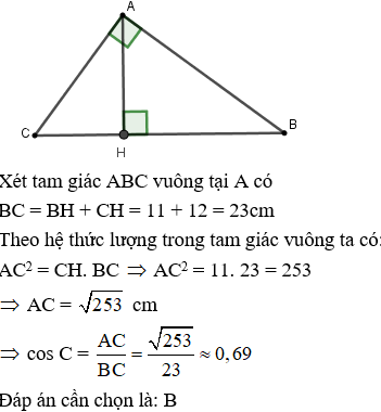 Hướng dẫn giải bài toán cho tam giác ABC vuông tại A