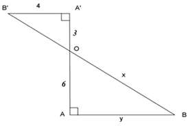 Cho hình vẽ:  Giá trị biểu thức x – y là:  A. 5  B. 3  C. 4  D. 2 (ảnh 1)