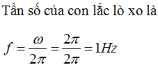 Một con lắc đơn dao động với phương trình s = 2cos(2pi.t) (cm ( t tính bằng giây). Tần số dao động của con lắc là (ảnh 1)