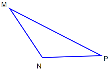 Các đỉnh của hình tam giác MNP là: (ảnh 1)